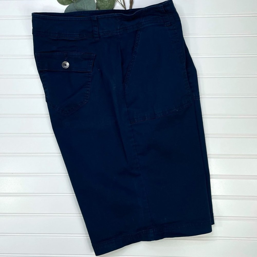Lane Bryant Navy Bermuda Shorts